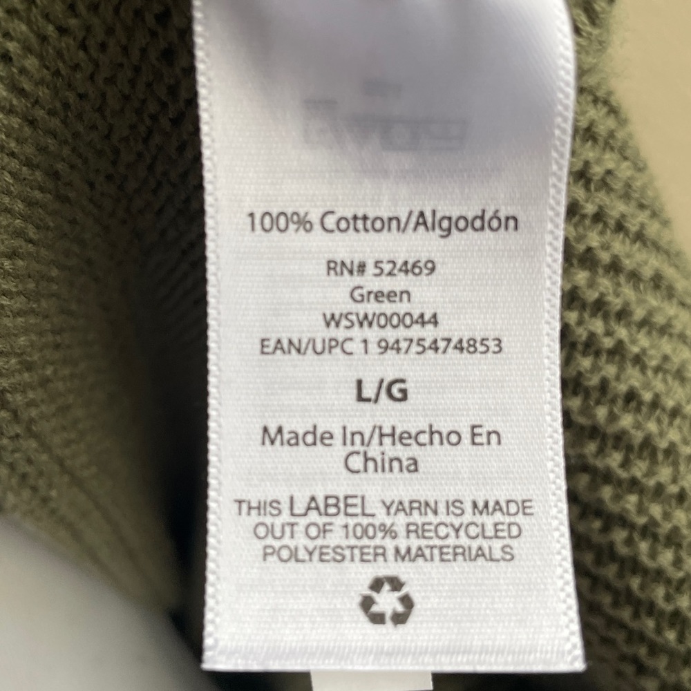 Free Assembly olive green crochet puff sleeve sweater top - Picture 7 of 9